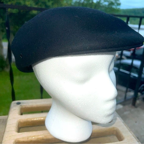 Royal Ascot Flat Cabbie Newsboy Black 100% Wool Hat Size Medium - Picture 1 of 6